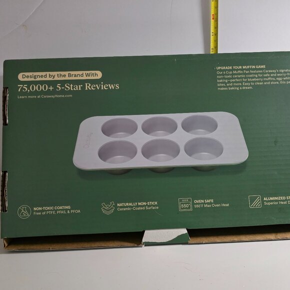 Caraway 6 cup Muffin Pan in Sage Green New in Box - Picture 3 of 5